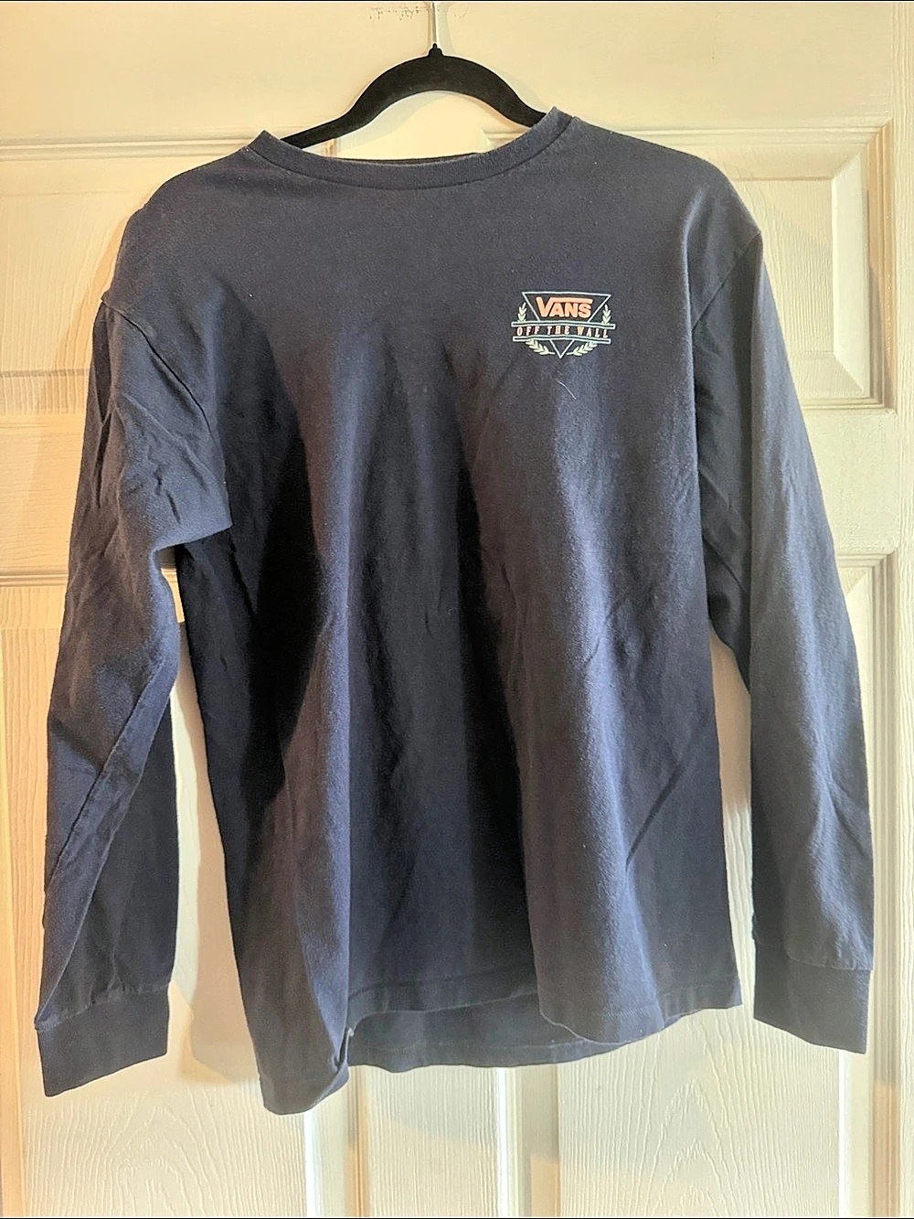 Vans Classic Fit Long Sleeve Graphic Tee Long Sleeve Logo Tee in Black Size